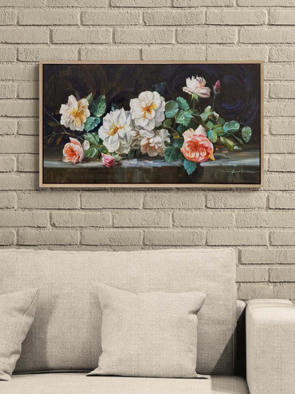 Aşkın İzleri Güller Yağlı Boya Tablosu