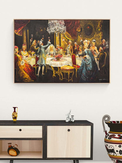 Saray Sohbeti Yağlı Boya Tablosu