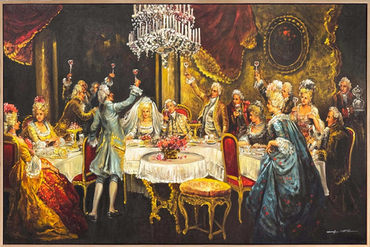 Saray Sohbeti Yağlı Boya Tablosu