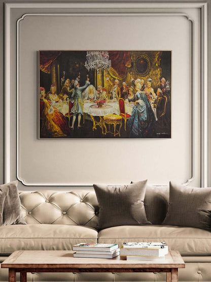 Saray Sohbeti Yağlı Boya Tablosu