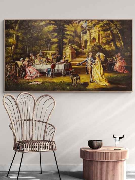 Saray Bahçesinde Yağlı Boya Tablosu