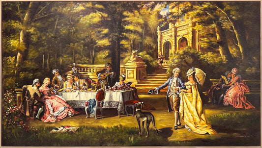 Saray Bahçesinde Yağlı Boya Tablosu