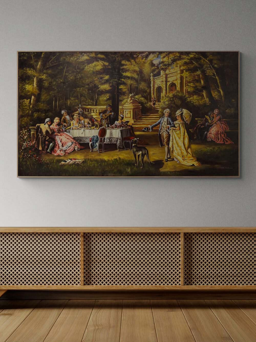 Saray Bahçesinde Yağlı Boya Tablosu