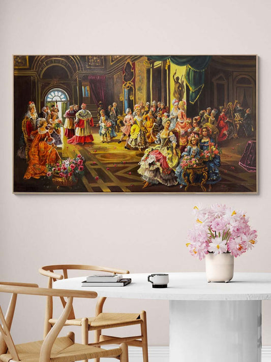 Bir Akşam Daveti Yağlı Boya Tablosu