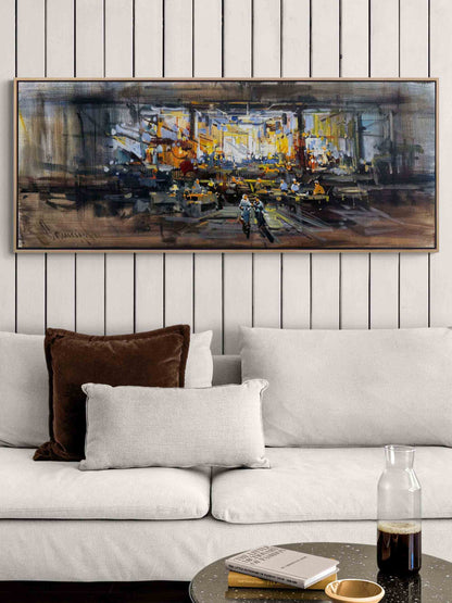 Gölgeler ve Sohbetler Yağlı Boya Tablosu