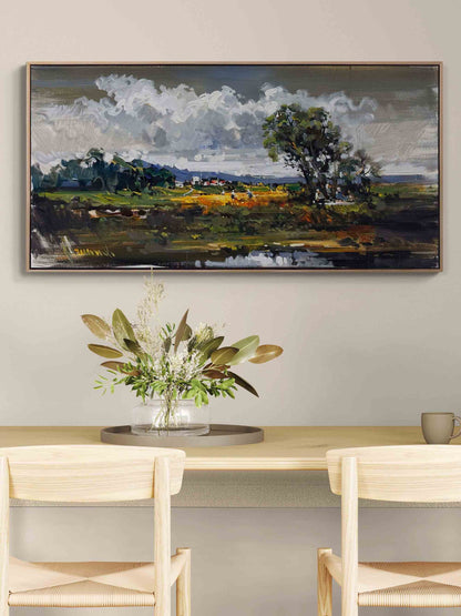 Doğanın İçinde Yağlı Boya Tablosu