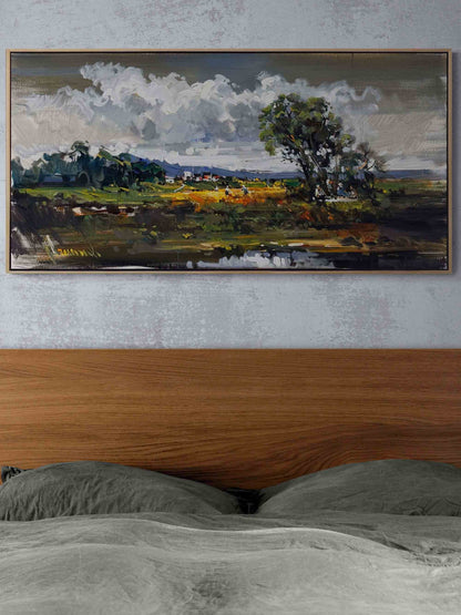 Doğanın İçinde Yağlı Boya Tablosu