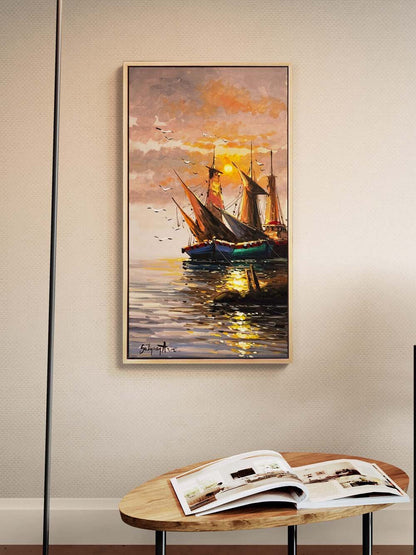 İstanbul’un Mavi Yüzü Yağlı Boya Tablosu