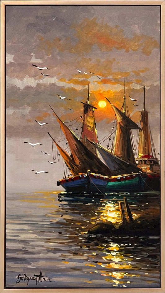 İstanbul’un Mavi Yüzü Yağlı Boya Tablosu