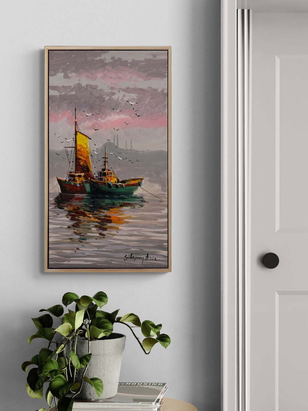 İstanbul’un Sedefli Suları Yağlı Boya Tablosu