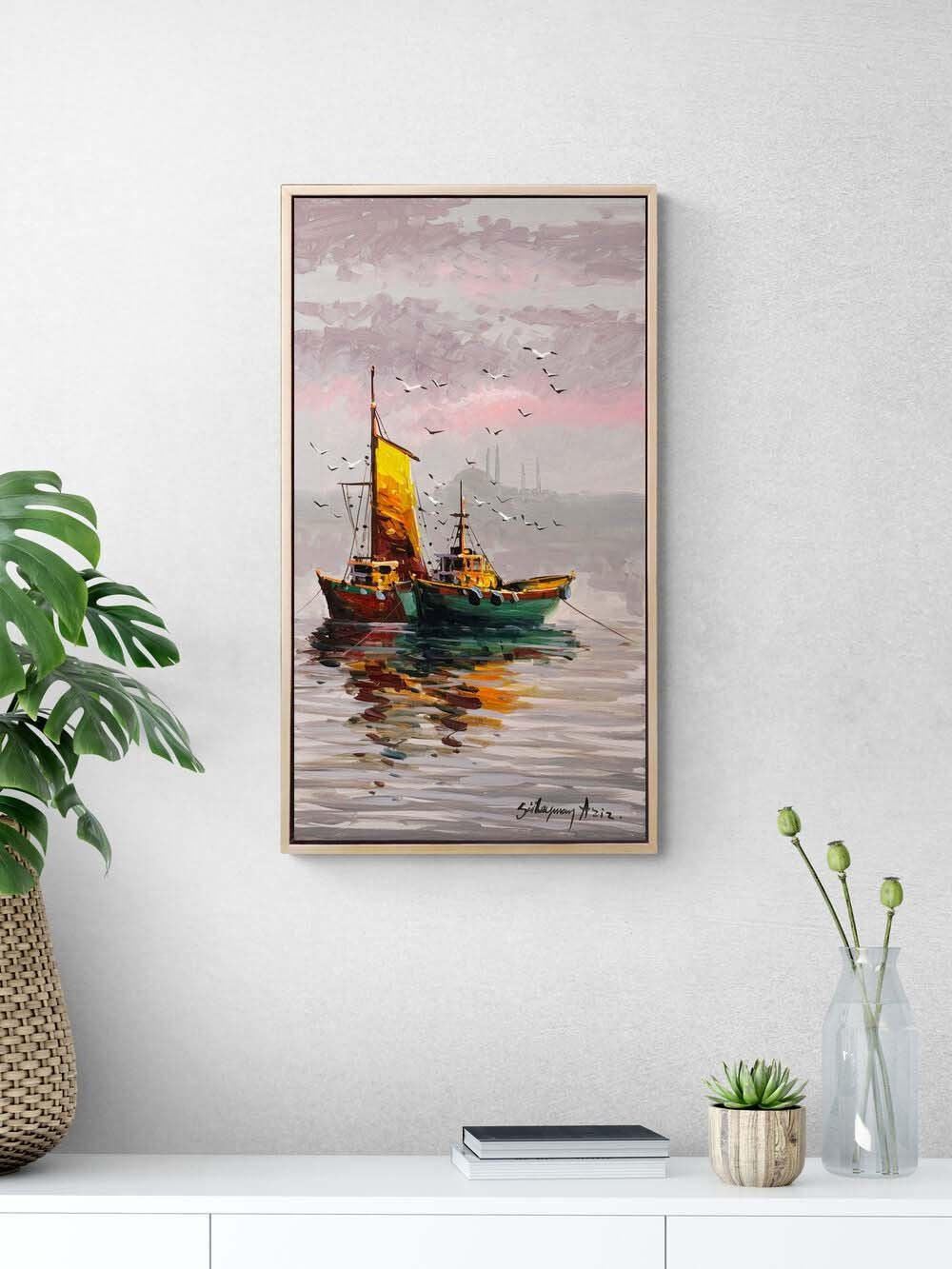 İstanbul’un Sedefli Suları Yağlı Boya Tablosu