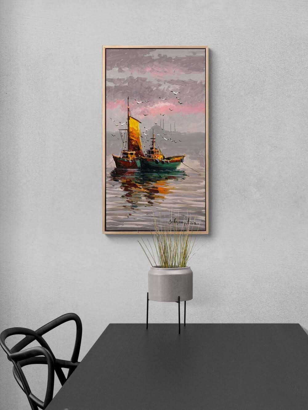 İstanbul’un Sedefli Suları Yağlı Boya Tablosu