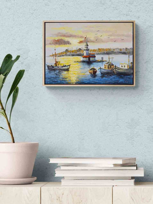 Kız Kulesi Yağlı Boya Tablosu