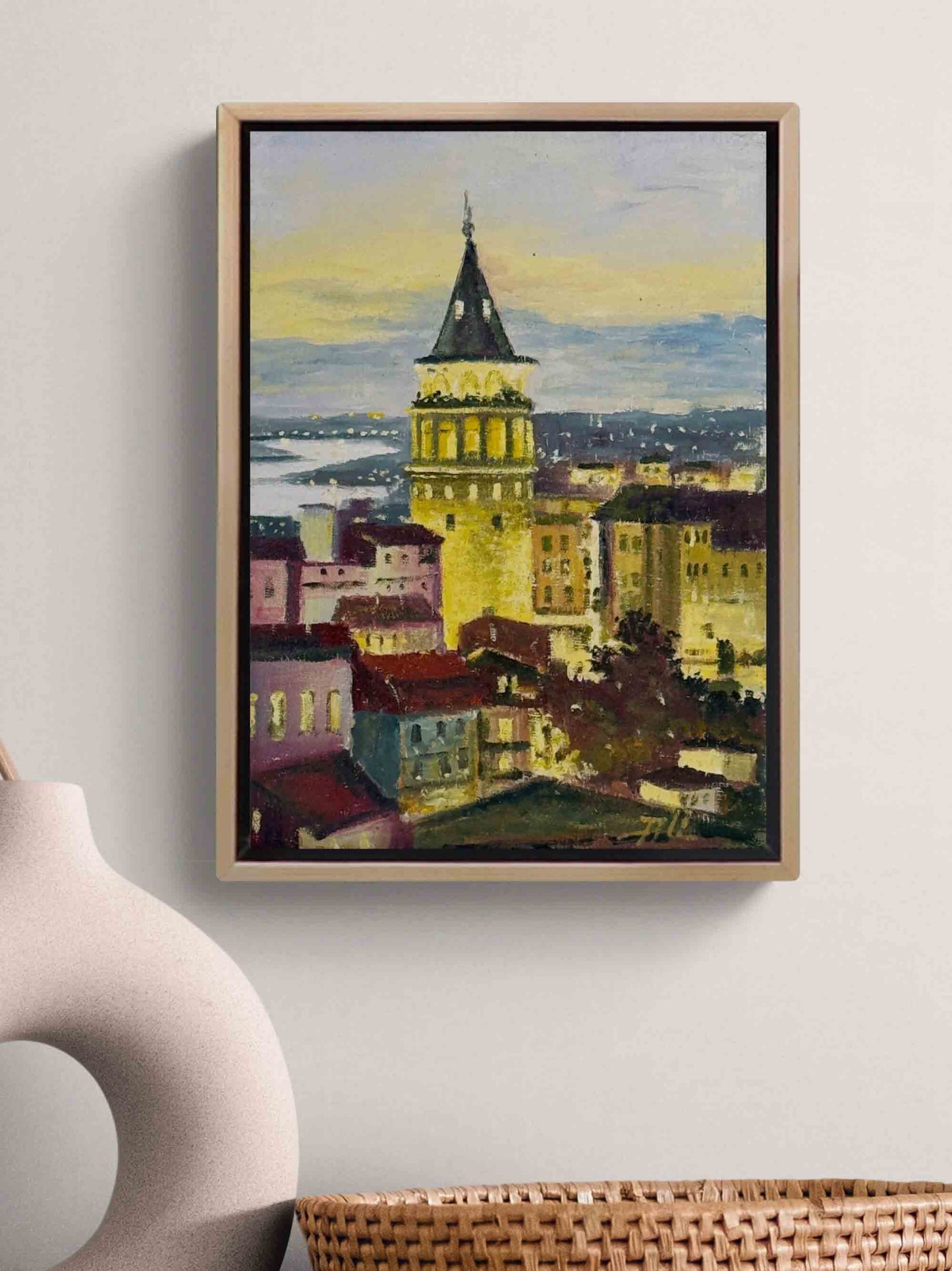 Galata’da Akşam Rüzgârı Yağlı Boya Tablosu