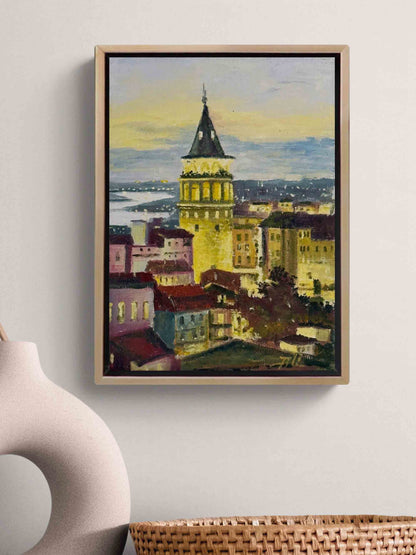 Galata’da Akşam Rüzgârı Yağlı Boya Tablosu