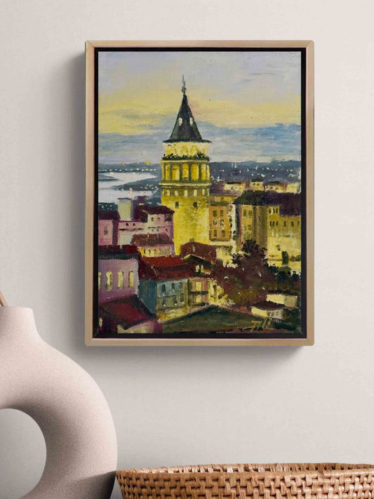 Galata’da Akşam Rüzgârı Yağlı Boya Tablosu