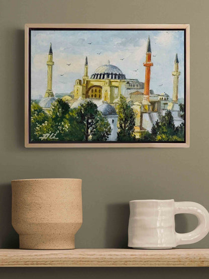Ayasofya’da Bir Gün Yağlı Boya Tablosu