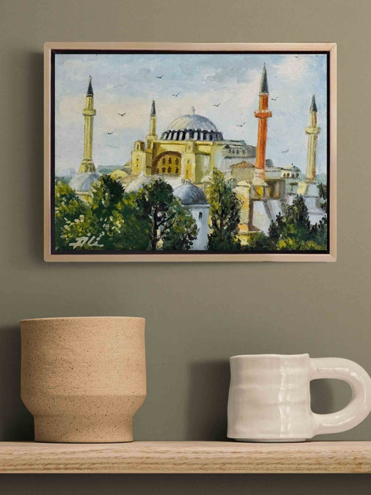 Ayasofya’da Bir Gün Yağlı Boya Tablosu