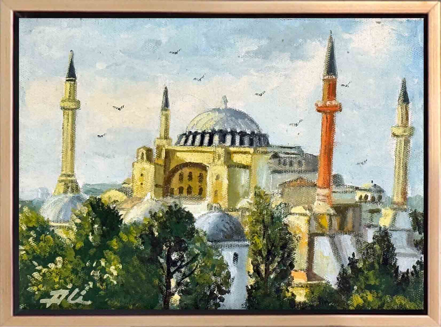 Ayasofya’da Bir Gün Yağlı Boya Tablosu