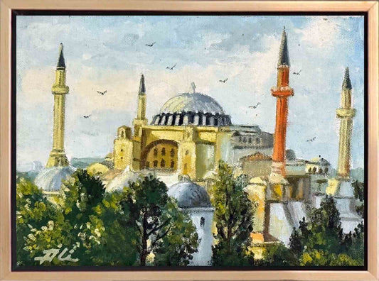 Ayasofya’da Bir Gün Yağlı Boya Tablosu