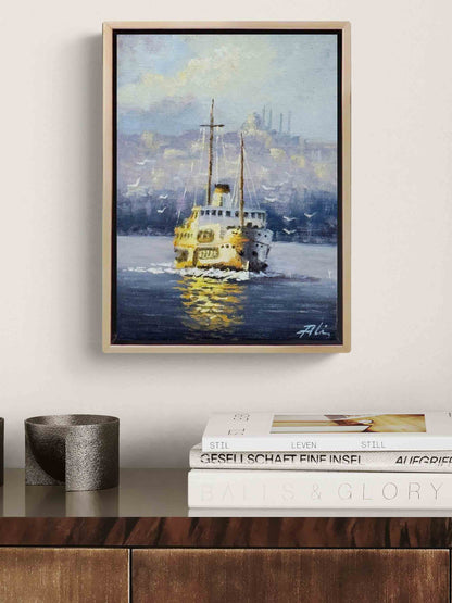 Boğazda Bir Yolculuk Yağlı Boya Tablosu