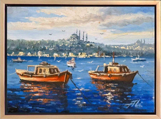 Mavi Suların Yolcuları Yağlı Boya Tablosu