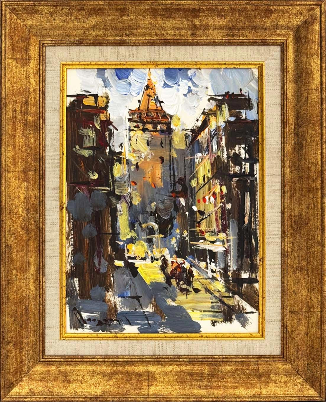 Eski Sokaklarında Galata Yağlı Boya Tablosu