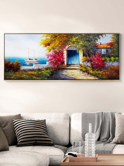 Gönül Kapısında Erguvanlar Yağlı Boya Tablosu