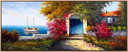 Gönül Kapısında Erguvanlar Yağlı Boya Tablosu