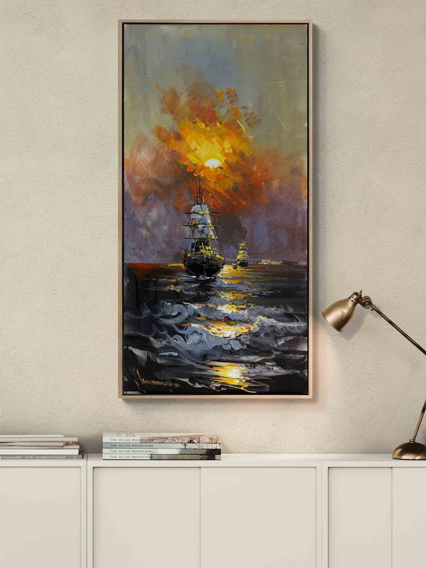 Yelkenlilerin Dansı Yağlı Boya Tablosu