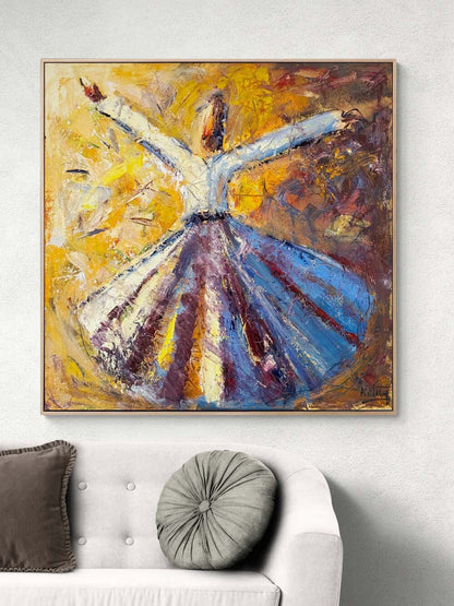 Sessiz İlahi Vakti Yağlı Boya Tablosu