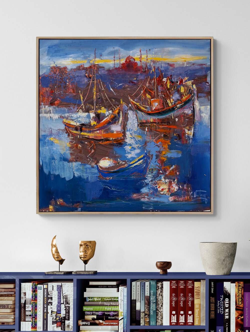 Ufka Doğru Yelkenliler Yağlı Boya Tablosu