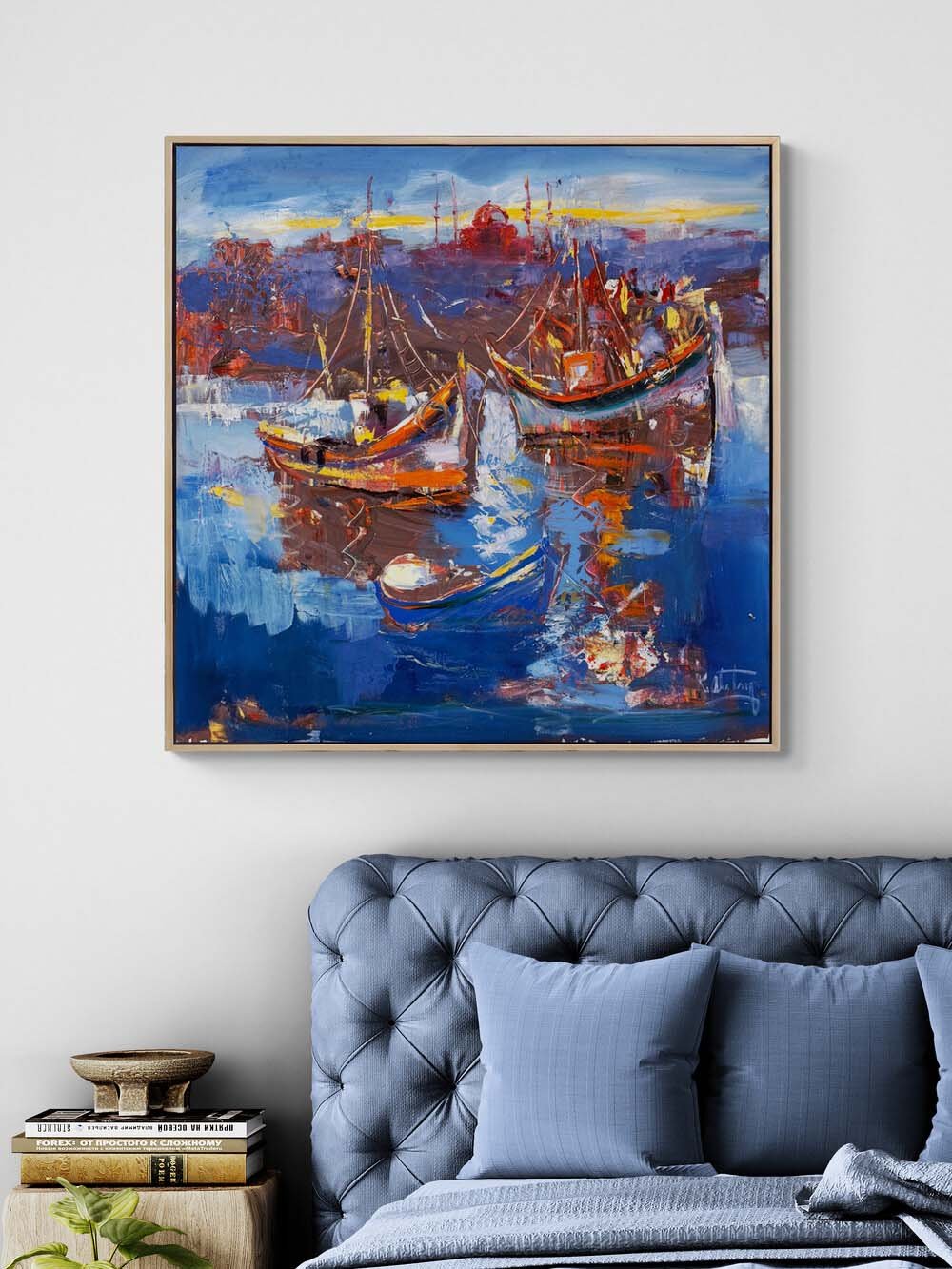 Ufka Doğru Yelkenliler Yağlı Boya Tablosu