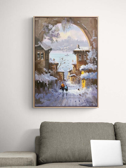 Kışın Açtığı Kapı Yağlı Boya Tablosu