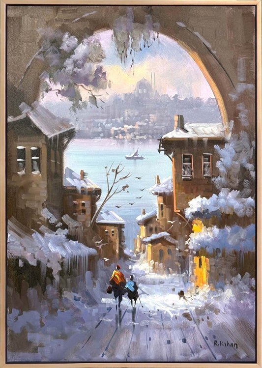 Kışın Açtığı Kapı Yağlı Boya Tablosu