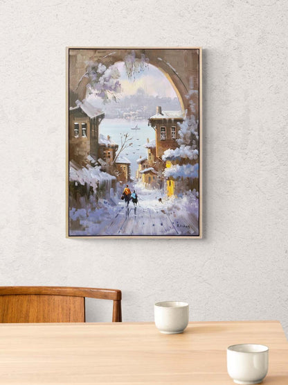 Kışın Açtığı Kapı Yağlı Boya Tablosu