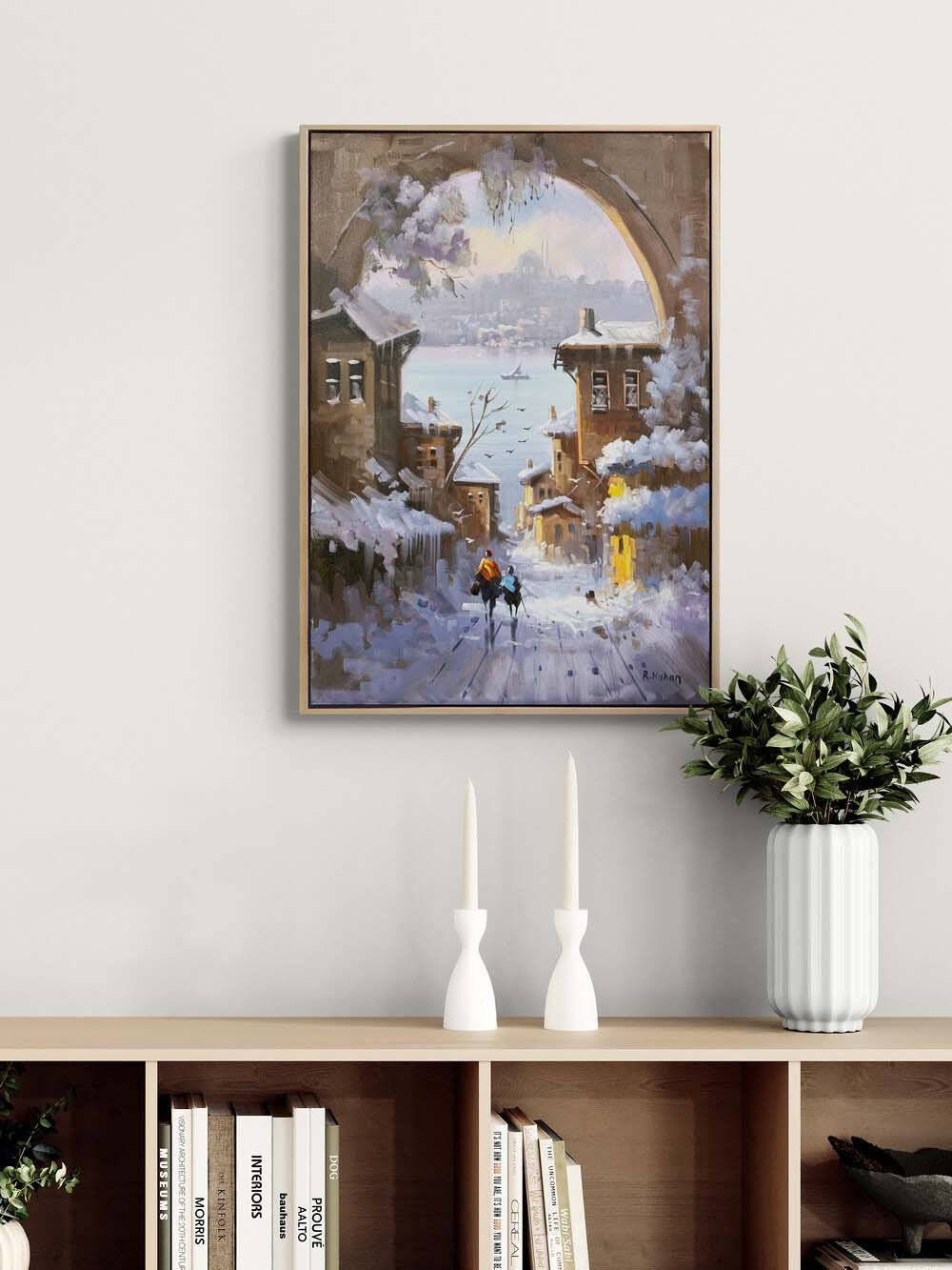 Kışın Açtığı Kapı Yağlı Boya Tablosu