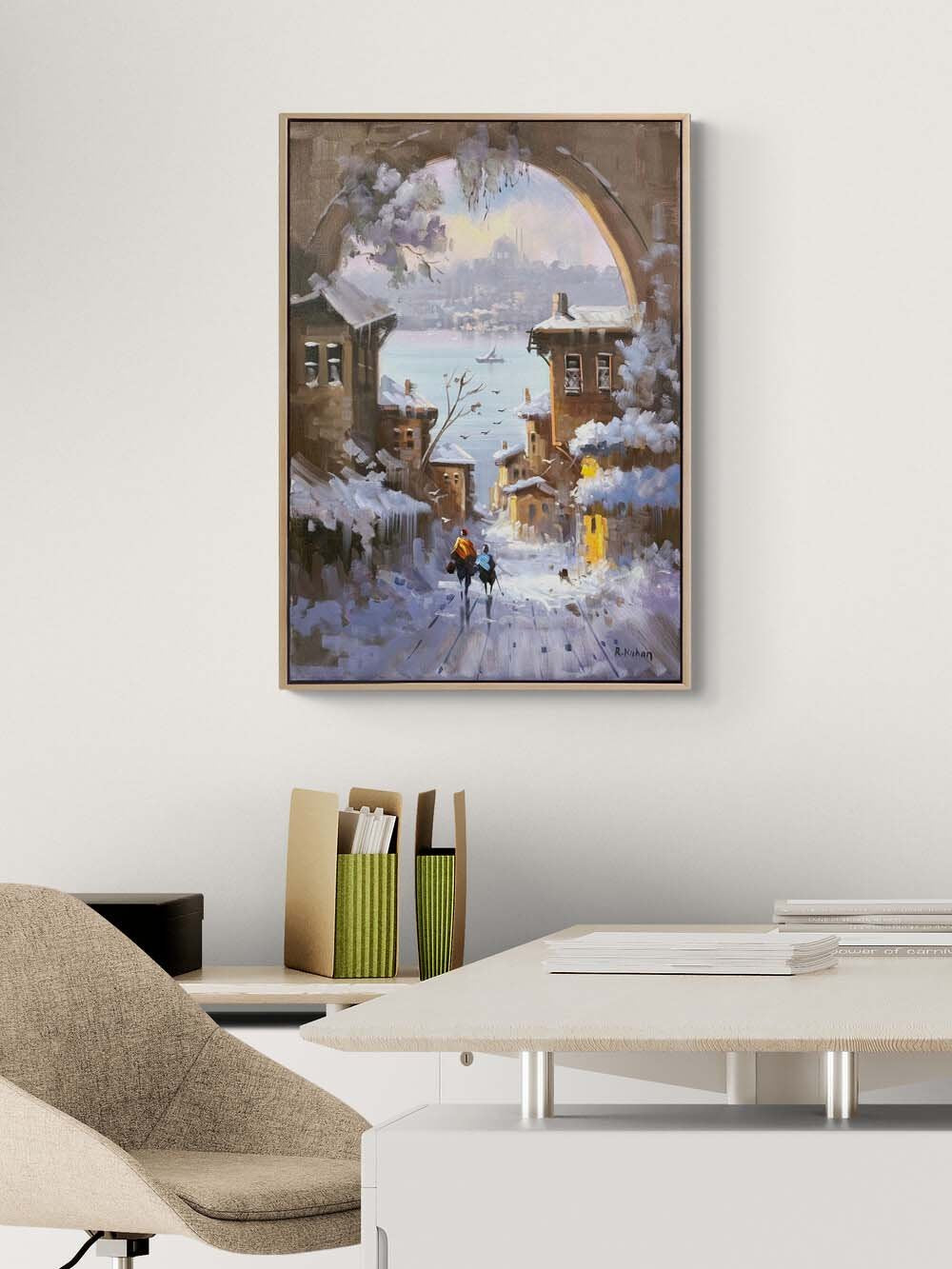 Kışın Açtığı Kapı Yağlı Boya Tablosu