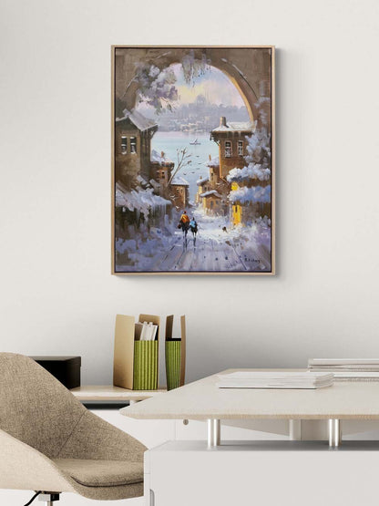 Kışın Açtığı Kapı Yağlı Boya Tablosu