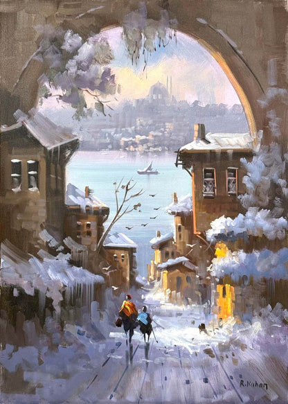 Kışın Açtığı Kapı Yağlı Boya Tablosu