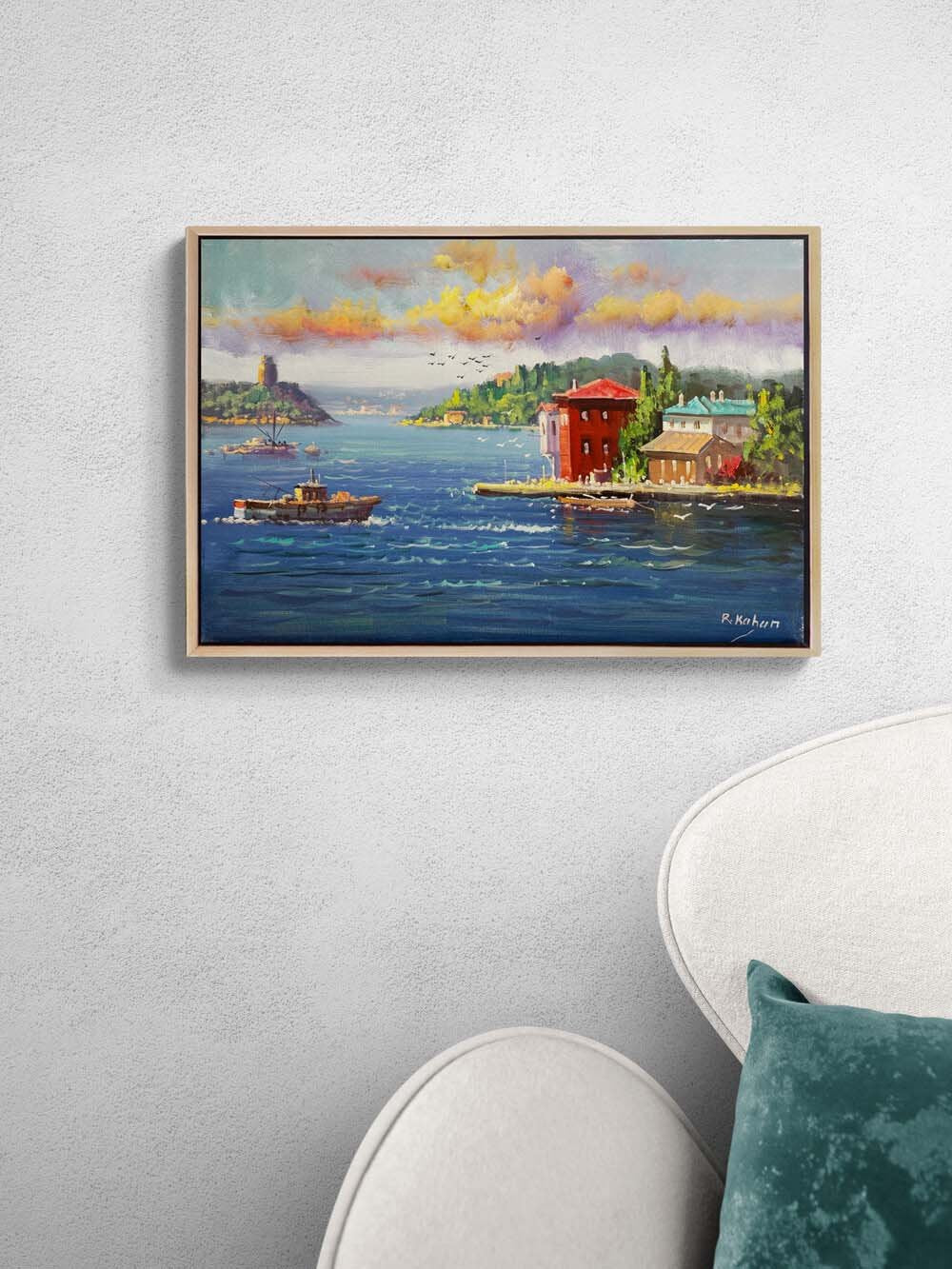 Boğazdan Bir Masal Yağlı Boya Tablosu