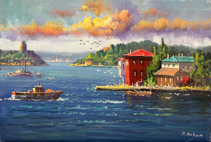 Boğazdan Bir Masal Yağlı Boya Tablosu