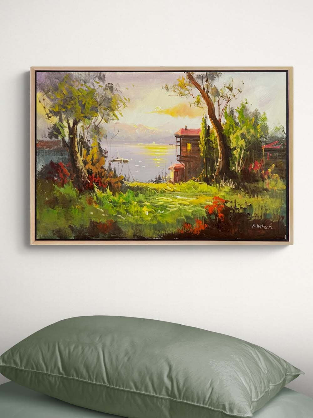 İstanbul’un Yeşil Kıyıları Yağlı Boya Tablosu