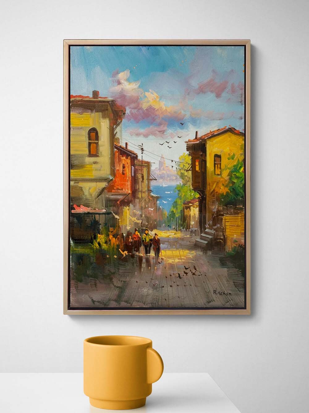 Boğazda Sessiz Bir Gün Yağlı Boya Tablosu