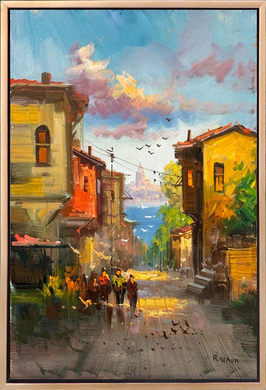 Boğazda Sessiz Bir Gün Yağlı Boya Tablosu