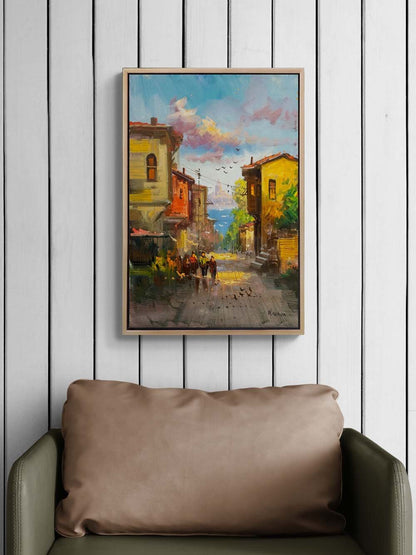 Boğazda Sessiz Bir Gün Yağlı Boya Tablosu