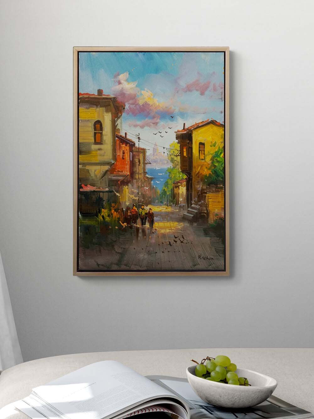 Boğazda Sessiz Bir Gün Yağlı Boya Tablosu