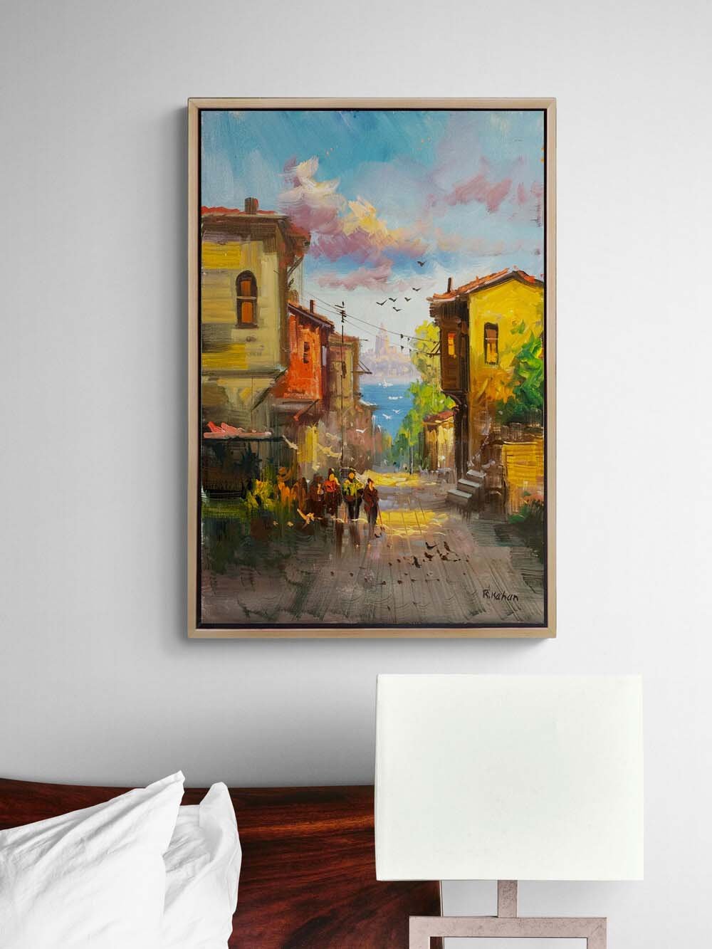 Boğazda Sessiz Bir Gün Yağlı Boya Tablosu