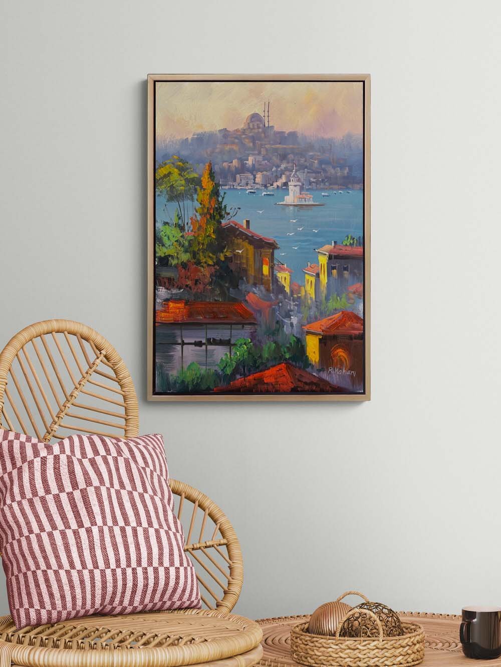 Bir Boğaz Düşü Yağlı Boya Tablosu