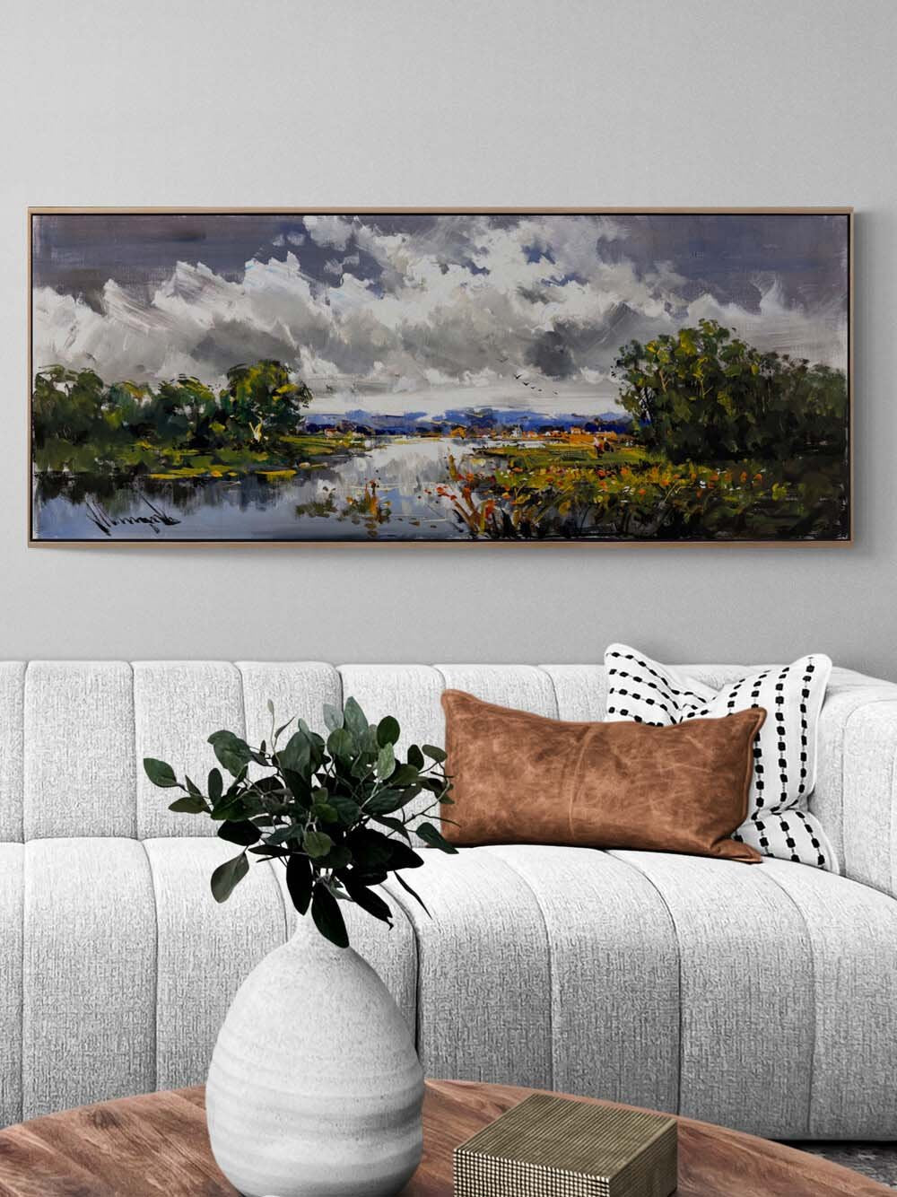 Bulutların Ardındaki Işık Yağlı Boya Tablosu